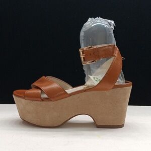 Michael Kors Tan Platform Sandals Leather Upper Size 5M